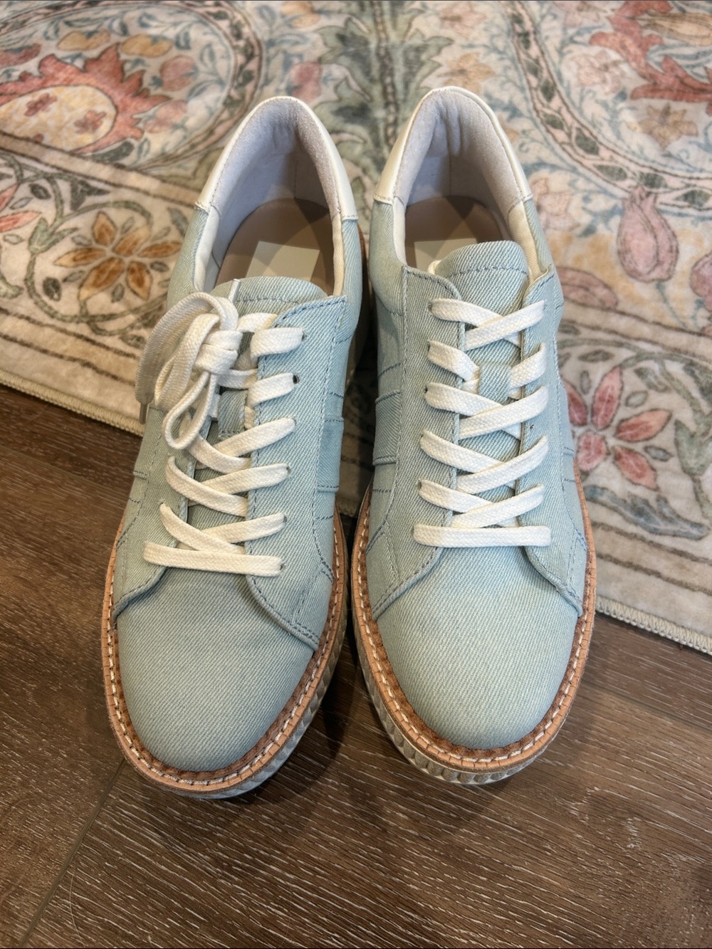 Like new Dolce Vita Platform Sneakers in light blue denim